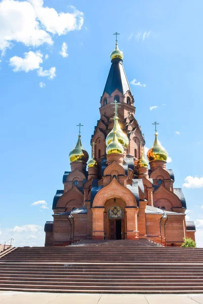 Lesosibirsk Russia June 2019 Old Russian Orthodox Church Facade — Stock Photo, Image