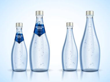 Doğa spaninsh kelime anlamı Naturaleza köpüklü su ambalaj tasarımı 3d illüstrasyon kabarcıklar ile bu