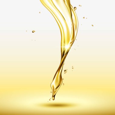 Altın serum sıvı tasarım kullanımlar için 3d resimde