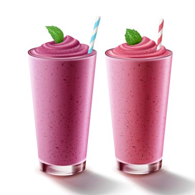 Cam içinde mix Berry Smoothie