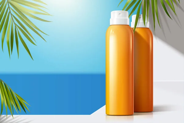 Spray sole bottiglie vuote — Vettoriale Stock