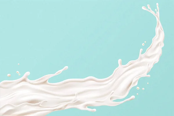 Efecto salpicadura de leche — Vector de stock