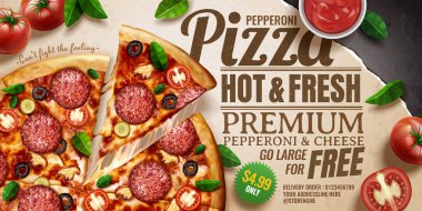 Pepperoni pizza reklamları