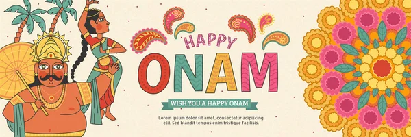 Glad Onam Lovely banner — Stock vektor