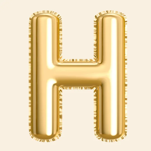 Golden color balloon letter H — Stock Photo, Image