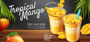 Mango smoothie afiş reklamlar