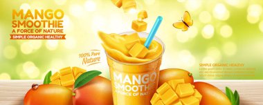 Mango smoothie afiş reklamlar