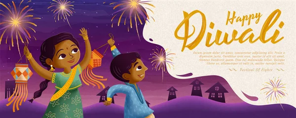 Ευτυχισμένο diwali σχεδιασμού — Διανυσματικό Αρχείο