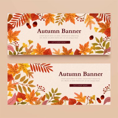 Toprak tonunda sonbahar yeşillik afişi tasarımı, hasat konsepti, sosyal medya paylaşımı ve web promosyonuna uygulanabilir