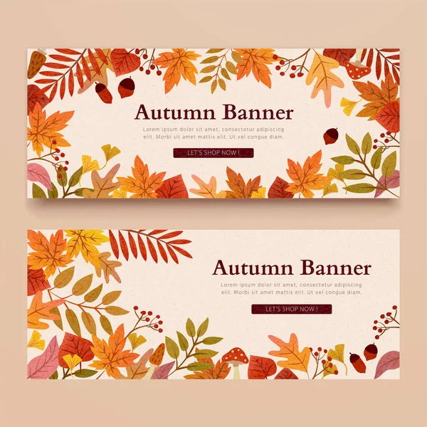 Toprak tonunda sonbahar yeşillik afişi tasarımı, hasat konsepti, sosyal medya paylaşımı ve web promosyonuna uygulanabilir