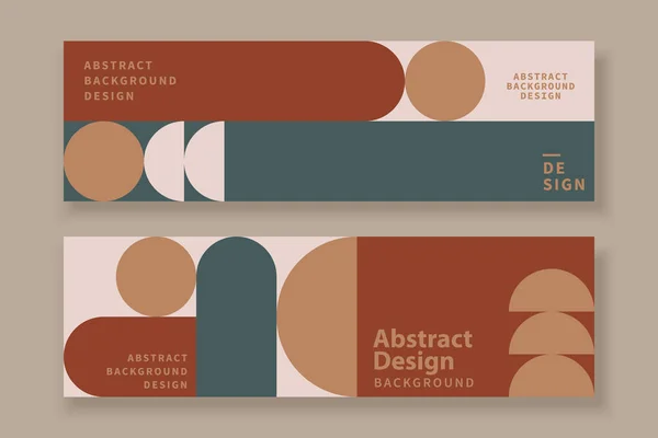 Abstract Background Templates Retro Geometric Design Presentation Web Banner Header — Stock Vector