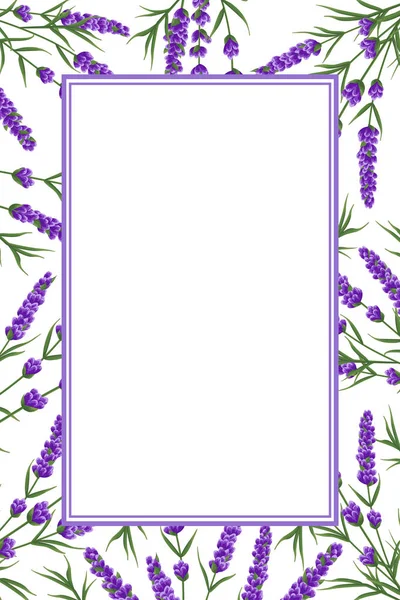 Fondo Flores Lavanda Púrpura Flores Estilo Acuarela Flores Elegantes Vector — Archivo Imágenes Vectoriales