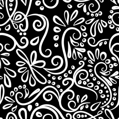 Mutlu yeni yıl sorunsuz kış desen curls.new yılın card.vector çizim ile