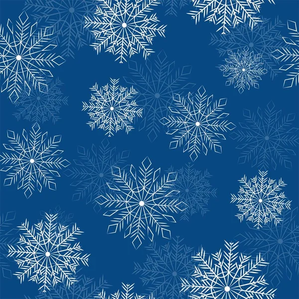 Bonne Année Motif Hiver Sans Couture Avec Des Flocons Neige — Image vectorielle