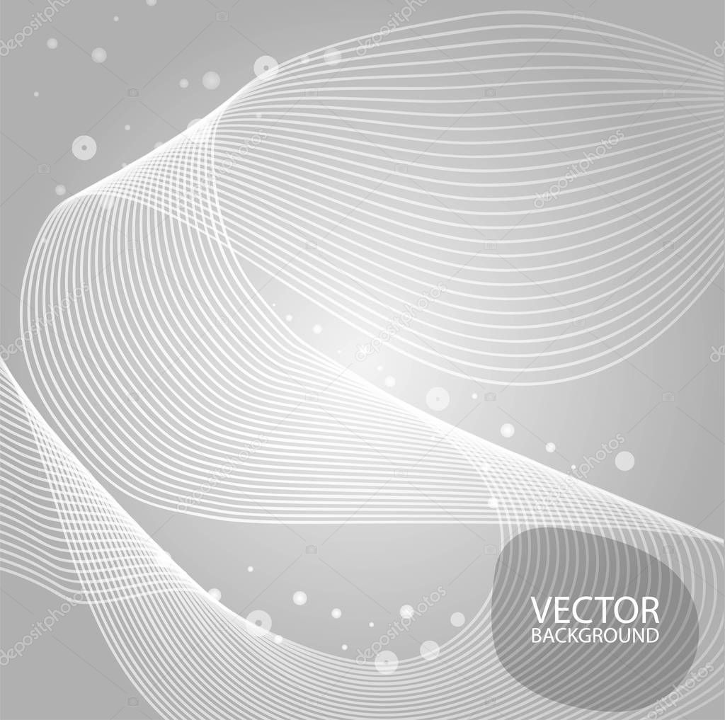 Wave of the many colored lines. Abstract wavy stripes on a white background isolated. Creative line art. Vector illustration EPS 10. Design elements created using the Blend Tool. Curved smooth tape. vector