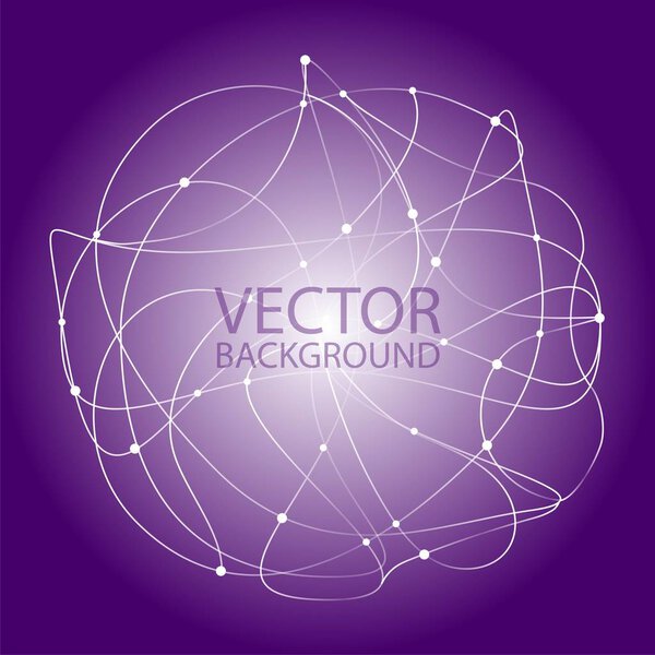 Творческий абстрактный геометрический фон с глянцевыми кругами. Вектор
