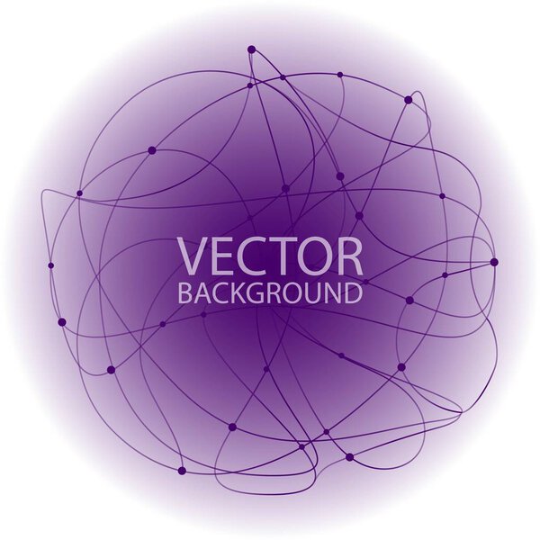 Творческий абстрактный геометрический фон с глянцевыми кругами. Вектор
