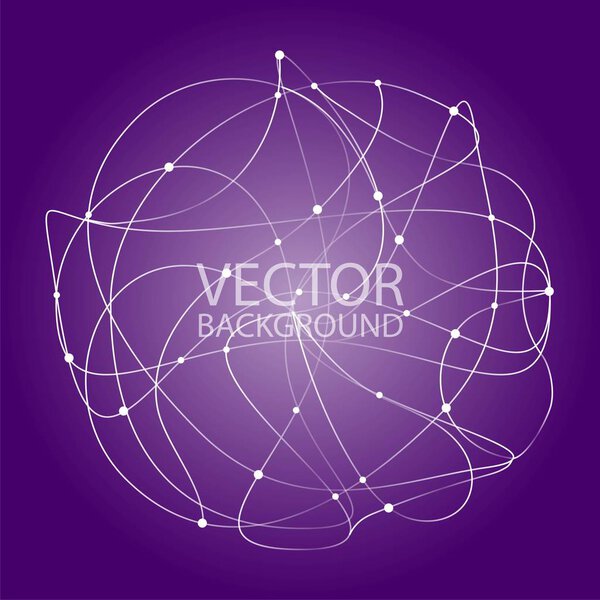 Творческий абстрактный геометрический фон с глянцевыми кругами. Вектор
