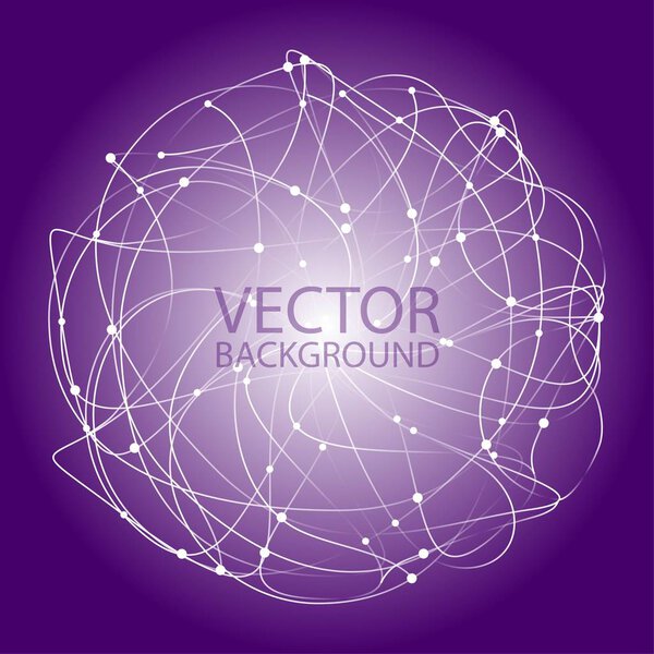 Творческий абстрактный геометрический фон с глянцевыми кругами. Вектор
