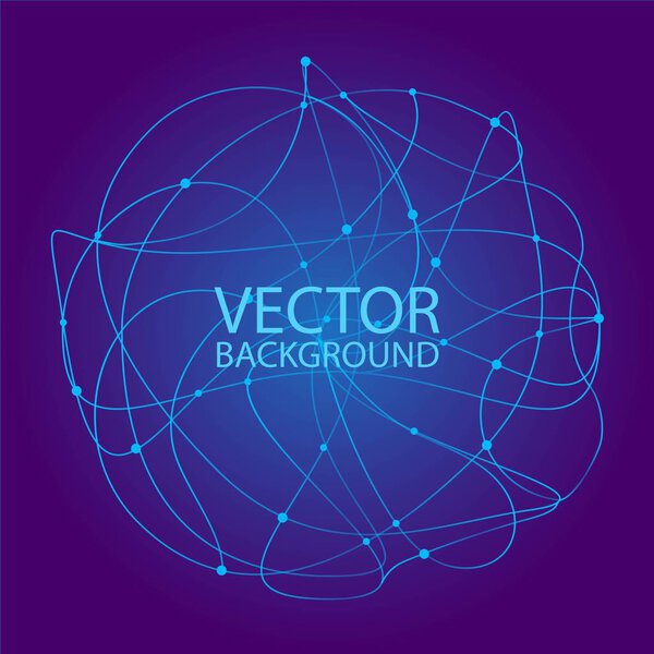 Творческий абстрактный геометрический фон с глянцевыми кругами. Вектор
