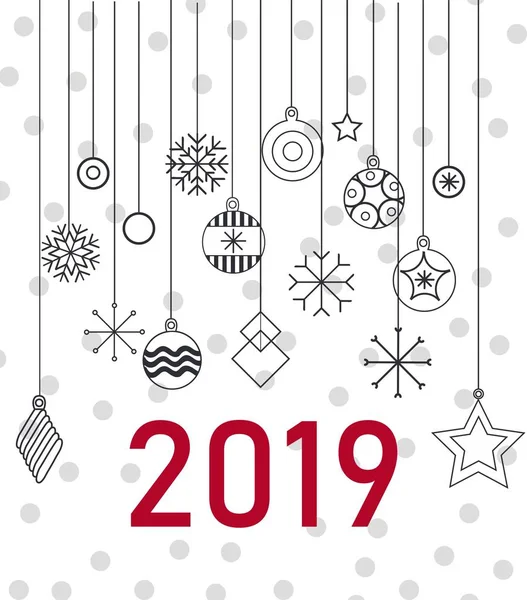 Bonne Année Joyeux Noël Texte Vectoriel Étoiles Pour Conception Cartes — Image vectorielle