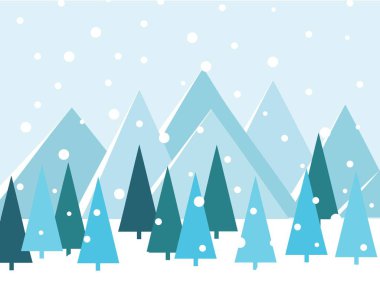 Mutlu Noeller manzara. Vektör çizim