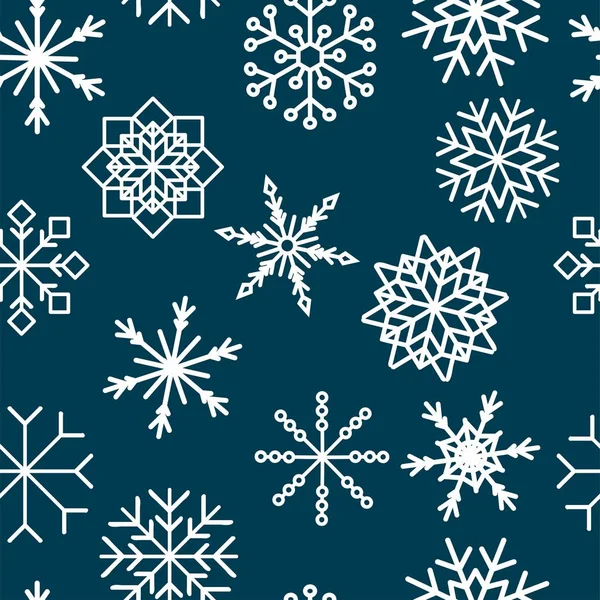 Farbige Schneeflocken Fallen Winter Modernen Vektor Hintergrund Schneeflocken Elemente Vektorillustration — Stockvektor