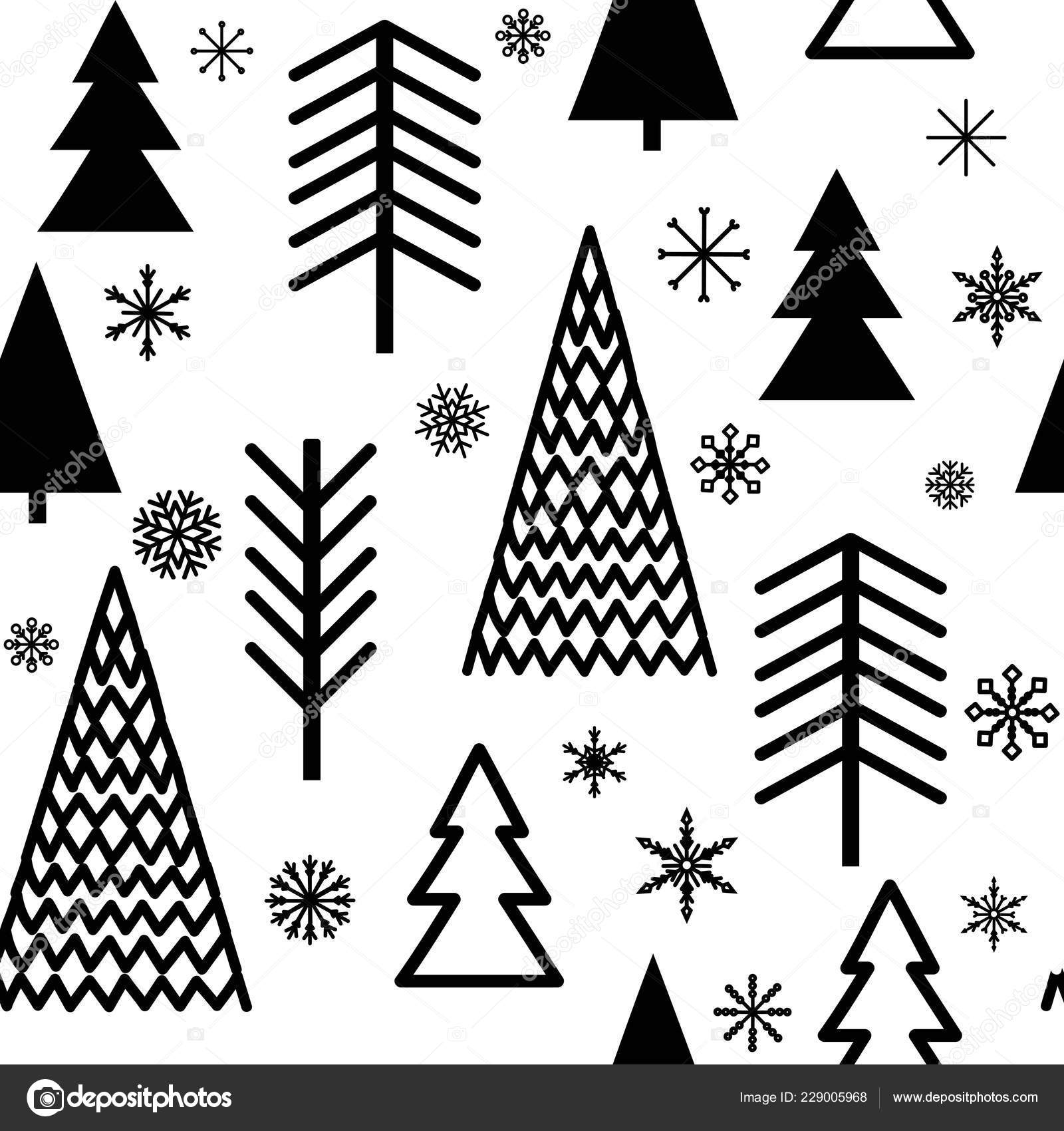 Set Simple Christmas Patterns Color Illustration Christmas