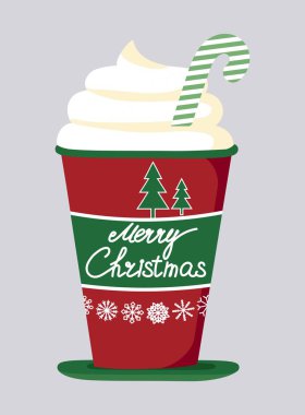 Elle çizilmiş Noel kartı. Merry Christmas ve yeni yıl tipografi. Şirin tatil tebrik kartı, davet, poster ve şablonları. Vektör çizim.