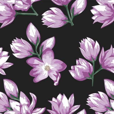 narin çiçekler pembe bahar bir desen