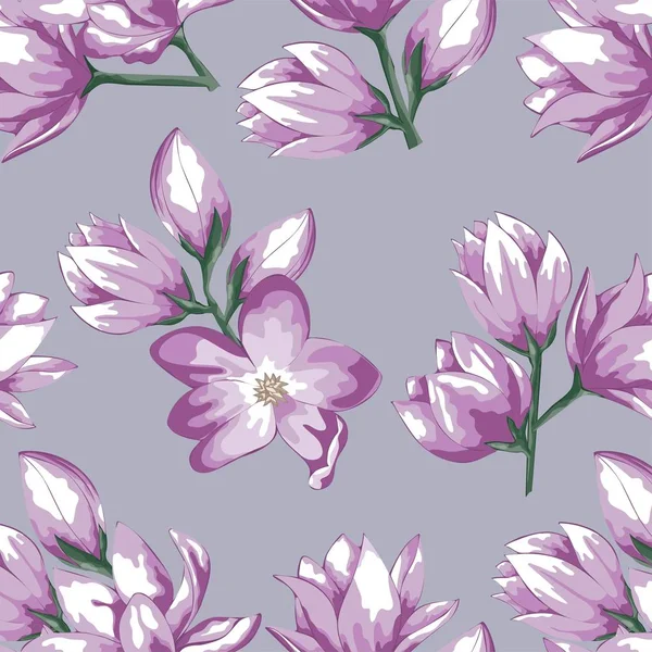 Um padrão de flores delicadas primavera rosa — Vetor de Stock