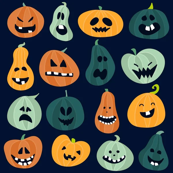 Abstracte kleurrijke Halloween, illustratie achtergrond met pompoenen. herfst illustratie voor Halloween — Stockvector