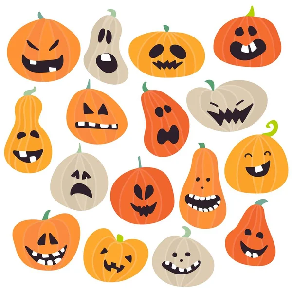 Abstracte kleurrijke Halloween, illustratie achtergrond met pompoenen. herfst illustratie voor Halloween — Stockvector