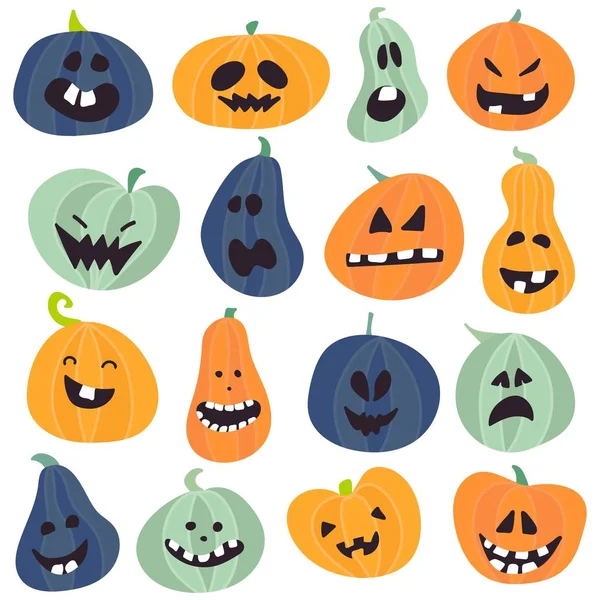 Abstracte kleurrijke Halloween, illustratie achtergrond met pompoenen. herfst illustratie voor Halloween — Stockvector