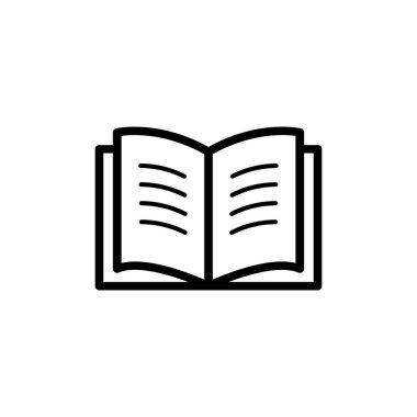 Beyaz arkaplan vektörü EPS 10 üzerinde kitap simgesi izole