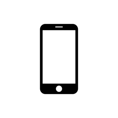 Beyaz arkaplan vektör EPS 10 üzerinde izole akıllı telefon simgesi simgesi