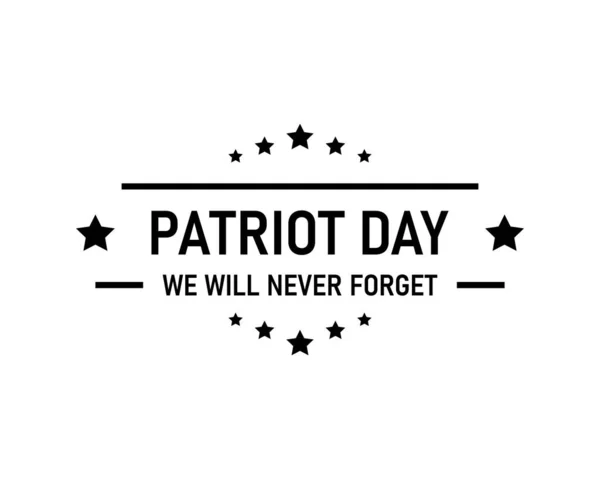 Logo USA Patriot Day en noir sur fond blanc Vector EPS 10 — Image vectorielle