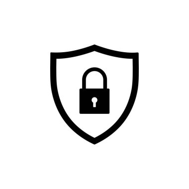 Web güvenlik ikonu kalkanı. Vektör illüstrasyonu EPS 10
