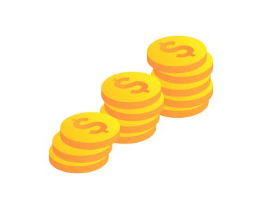 Bozuk Para Yatırımı, modern daire ikonu Vektör EPS 10