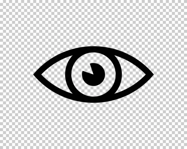 Eye Icon Black Transparent Background Vector Eps — Stockový vektor