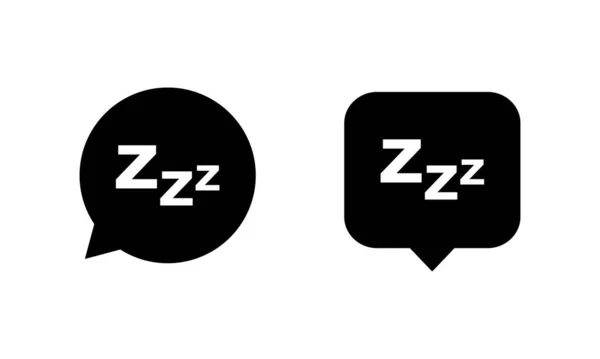 수면 아이콘은 흰색 배경에 분리되어 있다. Zzz 수면의 상징. 벡터 EPS 10 — 스톡 벡터