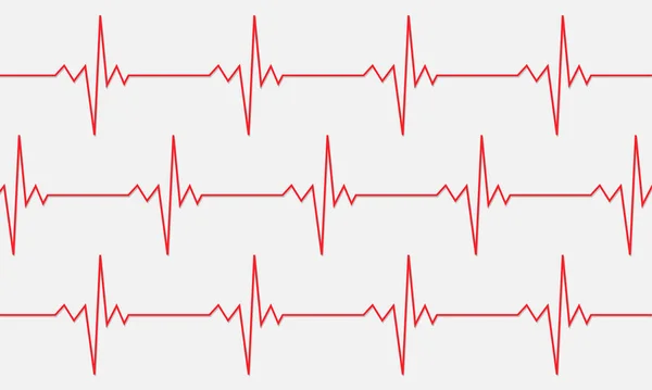 Fond de symbole de ligne de battement de coeur. EKG Cardio Pulse signe isolé sur fond blanc. EPS vectoriel 10 — Image vectorielle