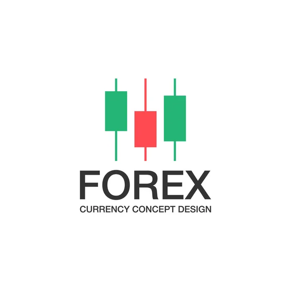 Ikona Handlu Forex Schemat Świecy Tekstem Wektor Eps — Wektor stockowy