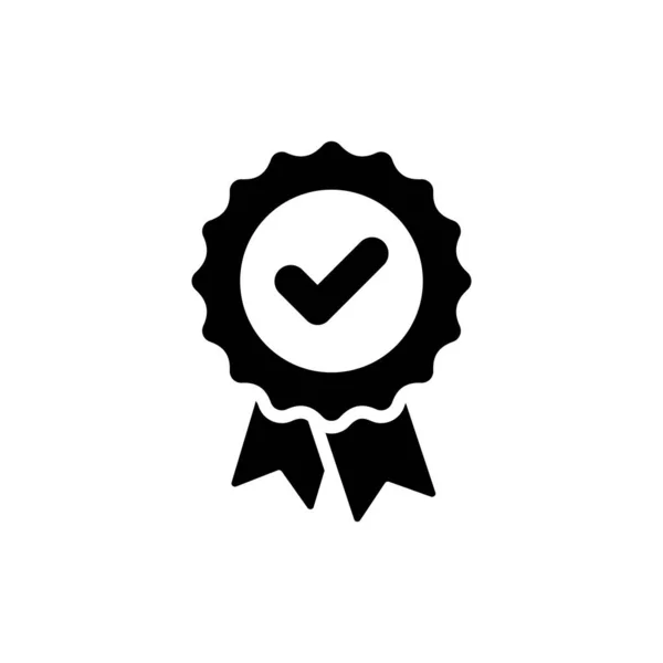 Icono Verificación Aprobado Certificado Calidad Aprobación Símbolo Vectorial Vector Eps10 — Vector de stock