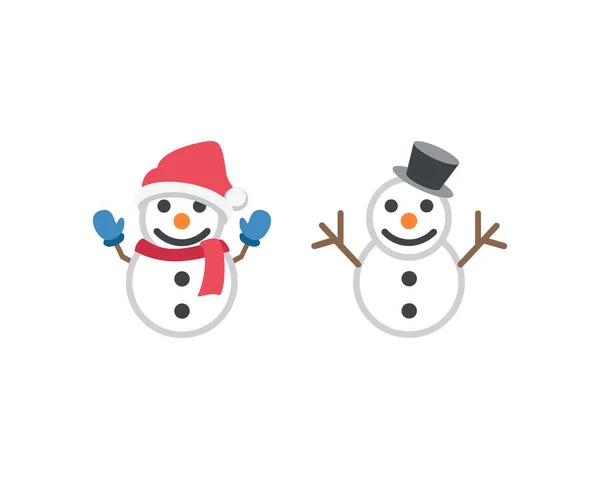 雪人穿着新年的衣服 戴着新年的帽子 雪人矢量图解 Eps10 — 图库矢量图片