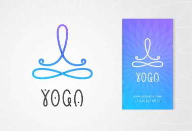Yoga studio logo tasarım şablonu