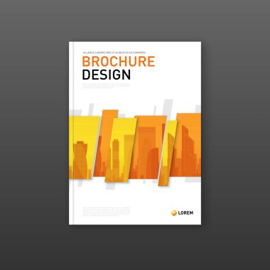 Firma broşürü kapak tasarım düzeni.