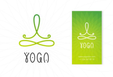 Yoga studio logo tasarım şablonu