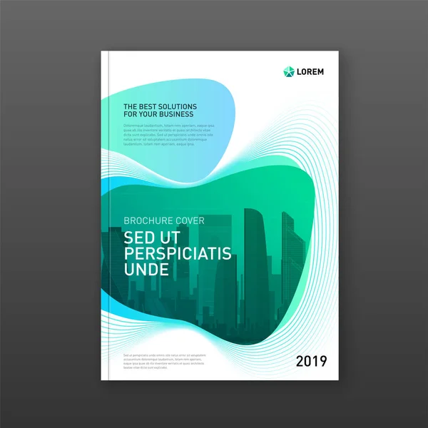 Bedrijfsbrochure cover ontwerpsjabloon voor zaken en bouw — Stockvector