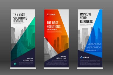 Afiş tasarım şablonları kümesi olarak inşaat topla